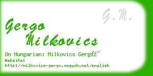 gergo milkovics business card